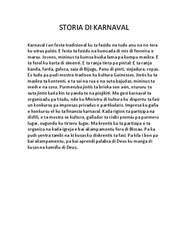 Storia di karnaval